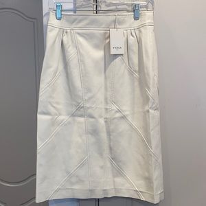 White “leather” short skirt